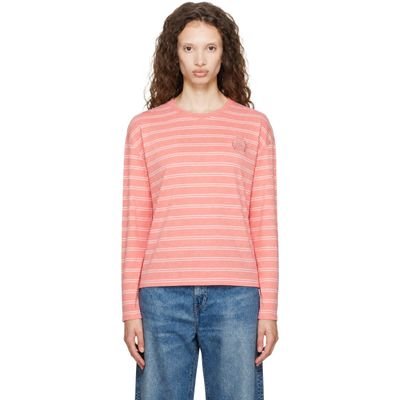Sporty & Rich Sporty & Rich Orange NY Crest Easy Longsleeve T-shirt