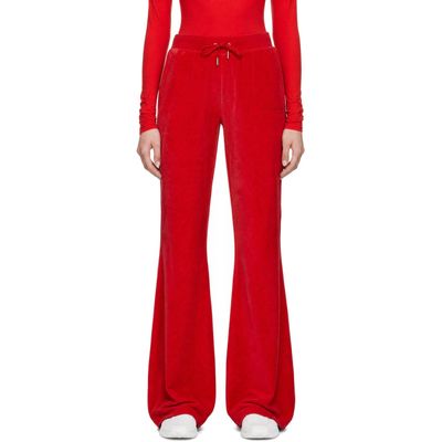 Sporty & Rich Sporty & Rich Red Signature Logo Krystal Sweatpants