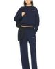 Sporty & Rich Sporty & Rich Serif Logo Embroidered Wide Sweatpant - 6