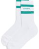 Sporty & Rich Sporty & Rich Serif Logo Socks White/Amalfi Green One - 1