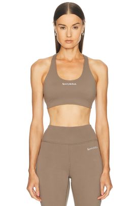 Sporty & Rich Sporty & Rich Serif Logo Sports Bra