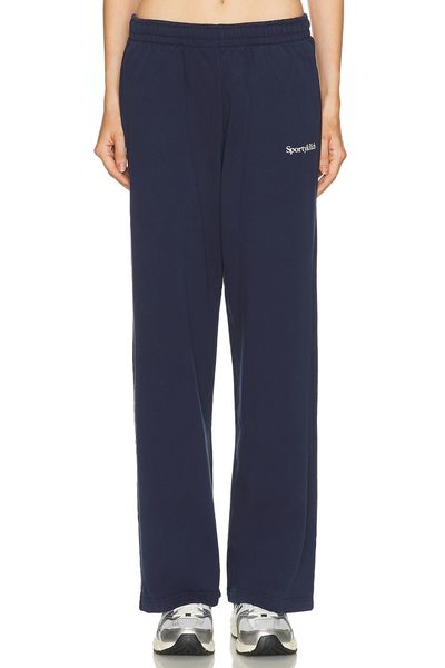 Sporty & Rich Sporty & Rich Serif Logo Wide Sweatpant