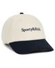 Sporty & Rich Sporty & Rich Serif Logo Wool Hat Off White/Dark Navy One - 1