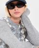 Sporty & Rich Sporty & Rich Serif Logo Wool Hat Off White/Dark Navy One - 3