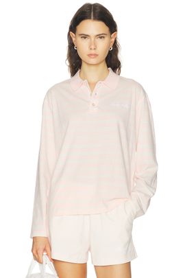 Sporty & Rich Sporty & Rich Signature Logo Easy Polo Sweatshirt