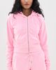 Sporty & Rich Sporty & Rich Signature Logo Krystal Zip Hoodie Laffy Crystal - 3