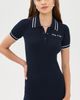 Sporty & Rich Sporty & Rich Signature Logo Mini Cable Knit Dress Dark Navy/White White - 2