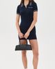 Sporty & Rich Sporty & Rich Signature Logo Mini Cable Knit Dress Dark Navy/White White - 5
