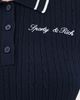 Sporty & Rich Sporty & Rich Signature Logo Mini Cable Knit Dress Dark Navy/White White - 6