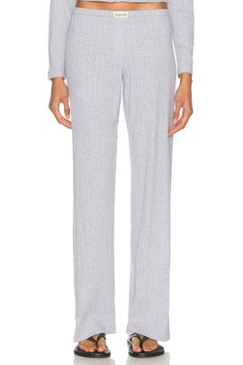 Sporty & Rich Sporty & Rich Signature Logo Pointelle Trouser