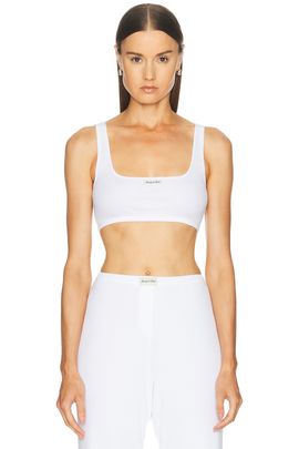 Sporty & Rich Sporty & Rich Signature Logo Ribbed Bralette