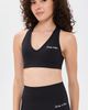 Sporty & Rich Sporty & Rich Signature Logo V Neck Sports Bra Black White - 2