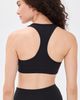 Sporty & Rich Sporty & Rich Signature Logo V Neck Sports Bra Black White - 3