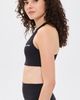 Sporty & Rich Sporty & Rich Signature Logo V Neck Sports Bra Black White - 4