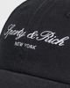 Sporty & Rich Sporty & Rich Signature NY Hat Faded Black White One - 5