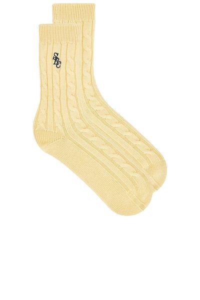 Sporty & Rich Sporty & Rich SRC Cableknit Socks