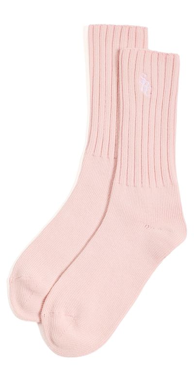 Sporty & Rich Sporty & Rich SRC Rib Socks Clear Pink White One