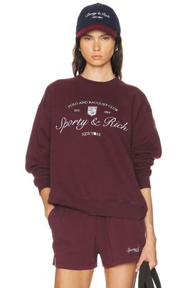 Sporty & Rich Sporty & Rich Syracuse Embroidered Crewneck Sweatshirt