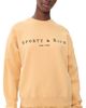 Sporty & Rich Sporty & Rich Title Embroidered Crew Neck Sweatshirt Limone Light Navy - 1