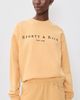 Sporty & Rich Sporty & Rich Title Embroidered Crew Neck Sweatshirt Limone Light Navy - 2