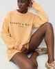 Sporty & Rich Sporty & Rich Title Embroidered Crew Neck Sweatshirt Limone Light Navy - 5