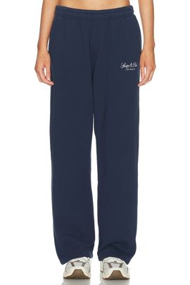 Sporty & Rich Sporty & Rich Vendome LA Embroidered Wide Sweatpant