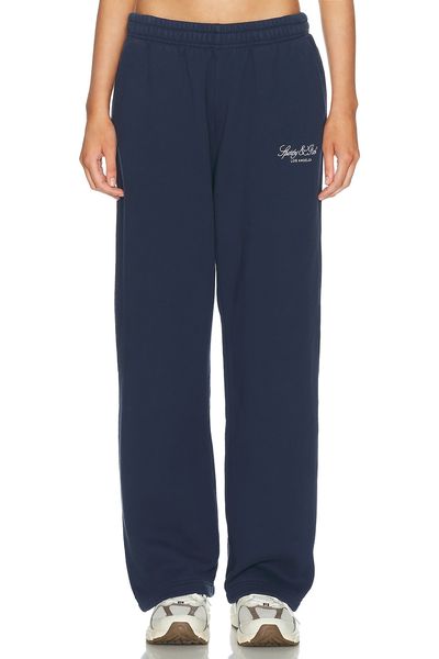 Sporty & Rich Sporty & Rich Vendome LA Embroidered Wide Sweatpant