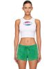 Sporty & Rich Sporty & Rich White Britney Ribbed Baby Tank Top - 1