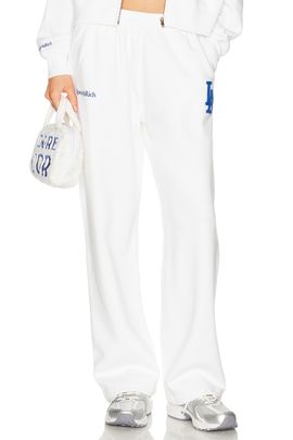 Sporty & Rich Sporty & Rich x Dodgers LA Serif Wide Sweatpant