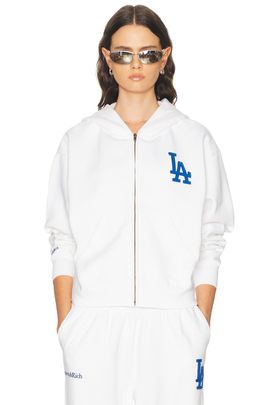Sporty & Rich Sporty & Rich x Dodgers LA Serif Zip Hoodie