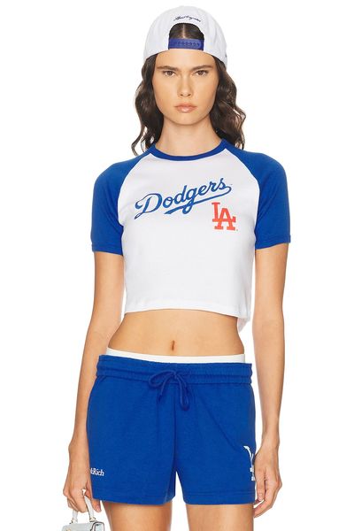 Sporty & Rich Sporty & Rich x Dodgers Serif Baby Baseball Tee