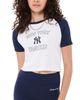 Sporty & Rich Sporty & Rich Yankees Arch Baby Baseball Tee White/Dark Navy - 1