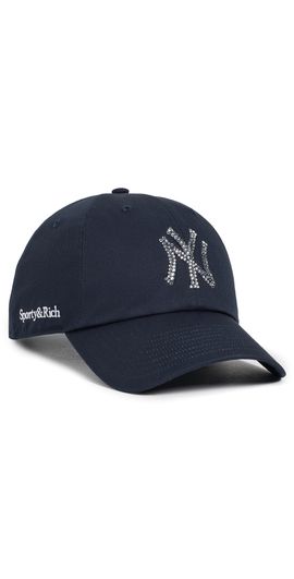 Sporty & Rich Sporty & Rich Yankees Krystal Cap Dark Navy/White One