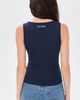 Sporty & Rich Sporty & Rich Yankees Krystal Cropped Tank Dark Navy - 3