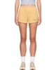 Sporty & Rich Sporty & Rich Yellow Title Embroidered Disco Shorts - 1