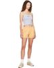 Sporty & Rich Sporty & Rich Yellow Title Embroidered Disco Shorts - 4