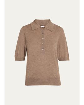 SPRWMN Harper Cashmere Polo Sweater