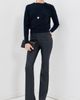 SPRWMN SPRWMN 5 Pocket Micro Flare Leather Pants Marine - 5
