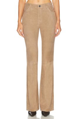 SPRWMN SPRWMN 5 Pocket Micro Suede Flare Pant