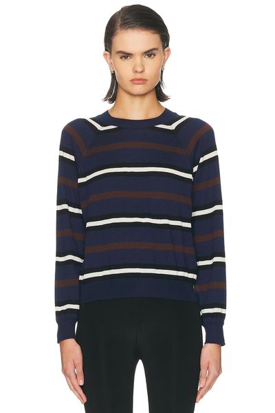 SPRWMN SPRWMN Cashmere Long Sleeve Striped Raglan Tee