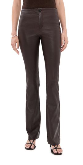 SPRWMN SPRWMN Gia Lambskin Leather Micro Flare Pants Cafe