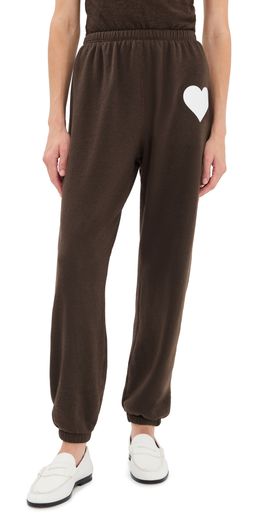 SPRWMN SPRWMN Heart Sweatpants Americano/White