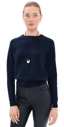 SPRWMN SPRWMN Long Sleeve Raglan Cashmere Sweater Navy