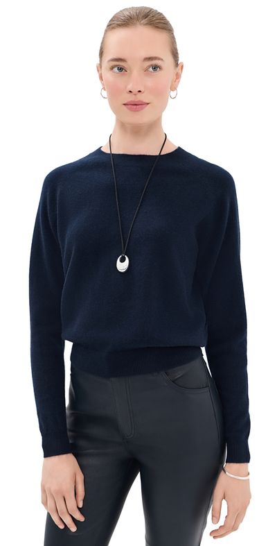 SPRWMN SPRWMN Long Sleeve Raglan Cashmere Sweater Navy