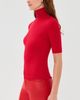 SPRWMN SPRWMN Short Sleeve Turtleneck Top Red - 4