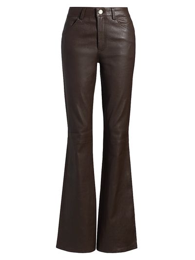 SPRWMN Women's Flared Leather Pants
