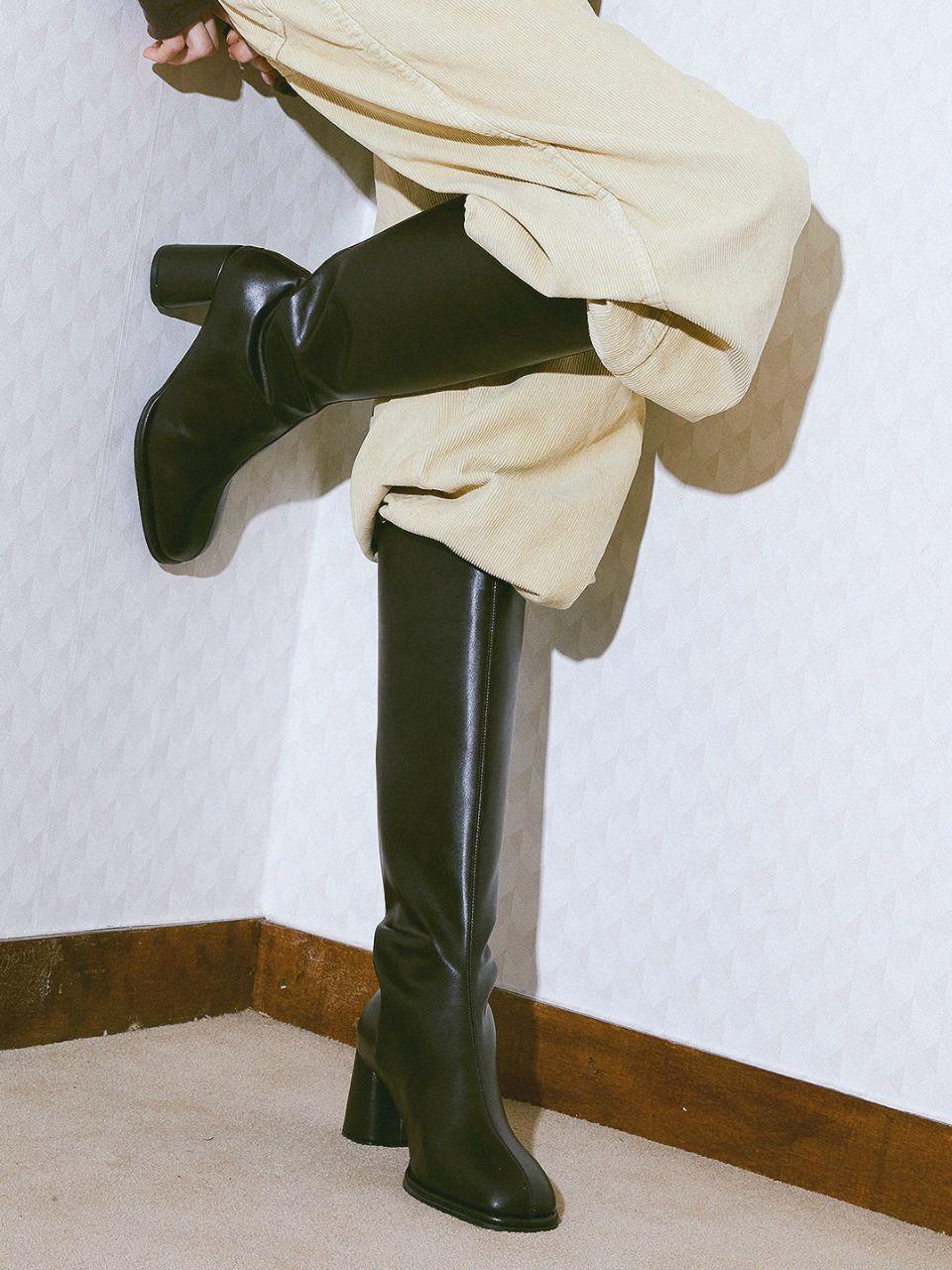 SPUR Minimal Leather Long 6cm Boots (UA9090)