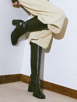 SPUR Minimal Leather Long 6cm Boots (UA9090)