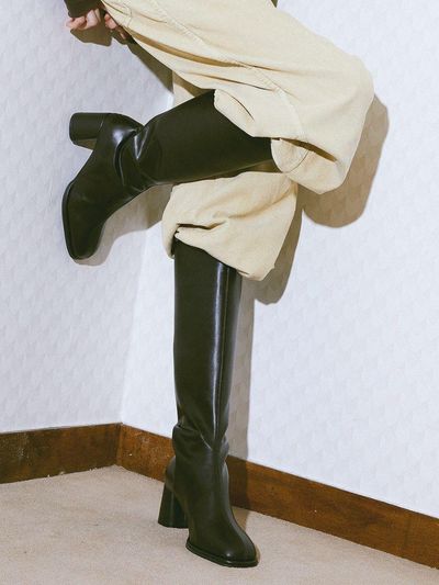 SPUR Minimal Leather Long 6cm Boots (UA9090)