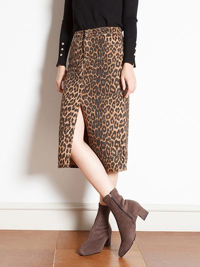 SPUR Spandex Suede Socks Ankle Boots - Dark Brown